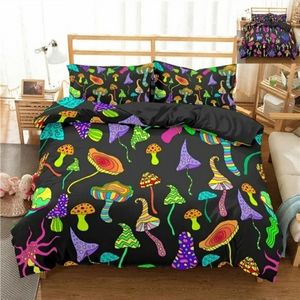 Mushroom duvet cover and pillow cases